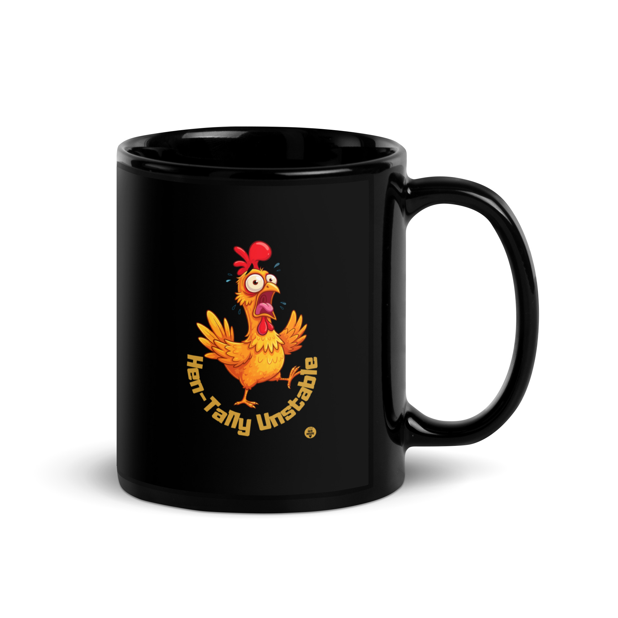 Black Glossy Mug Hen-Tally Unstable