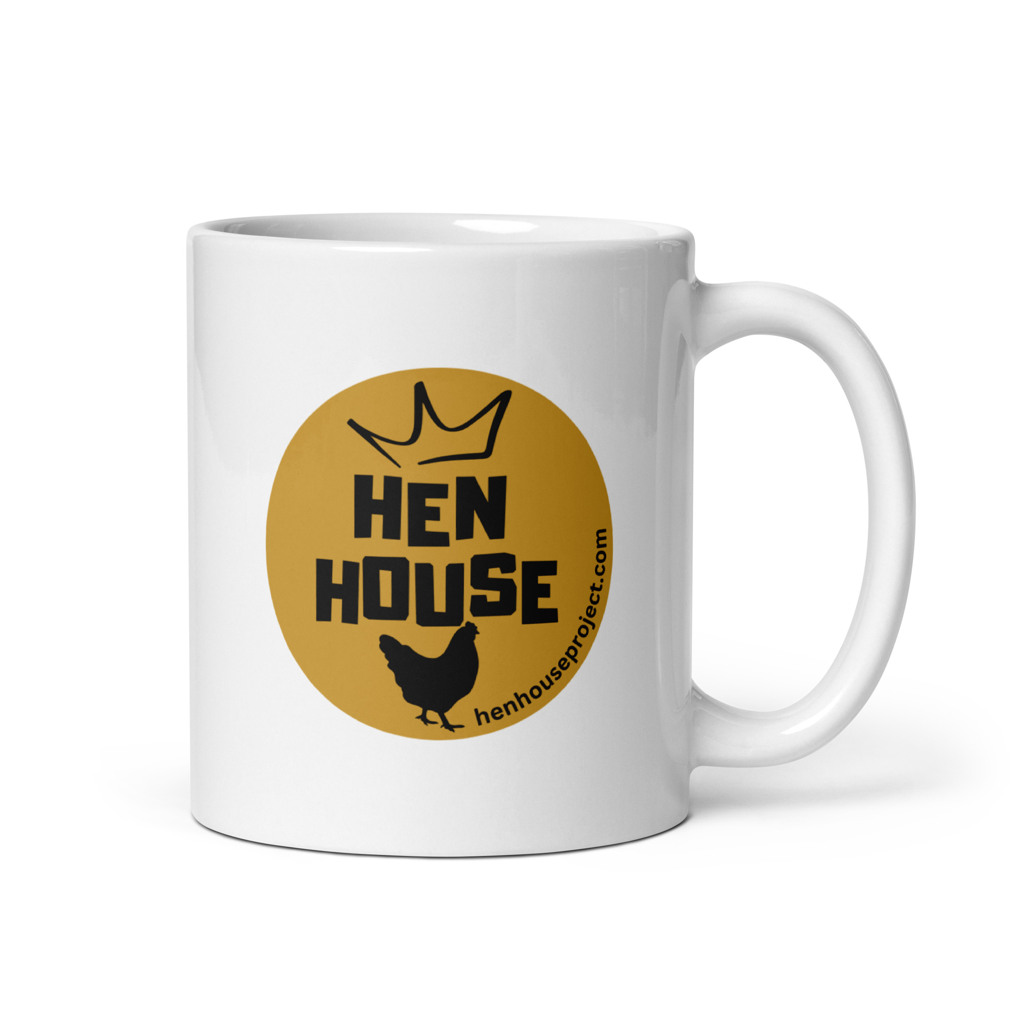 White Glossy Mug- Hen House Brand - Image 2
